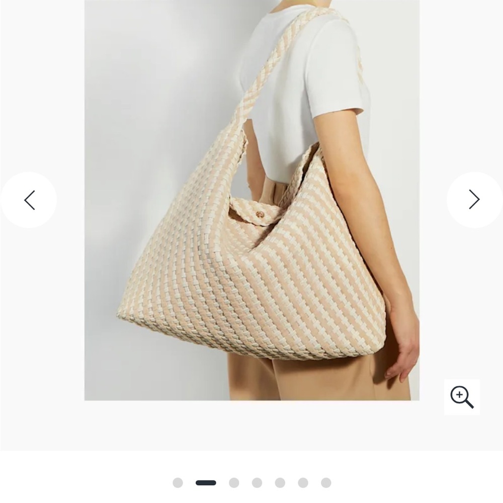 Elegant Cream Woven Tote Bag